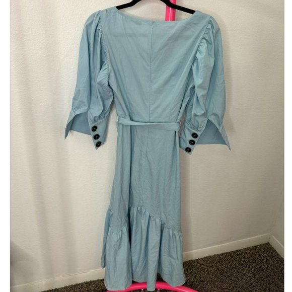 SHEIN PUFF SLEEVE MIDI DRESS- SIZE M - Picture 2 of 3